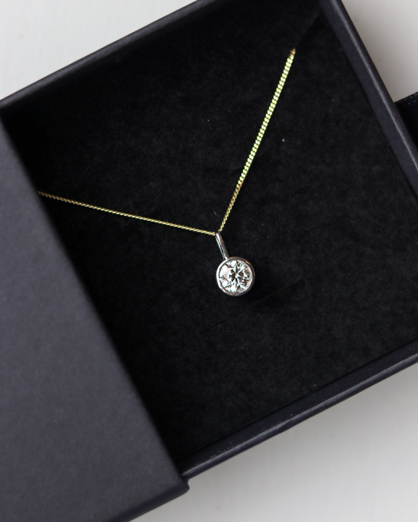 Lab Diamond Nugget Necklace