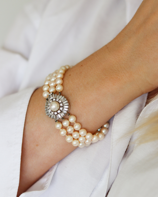 1950’s Pearl and Diamond Bracelet