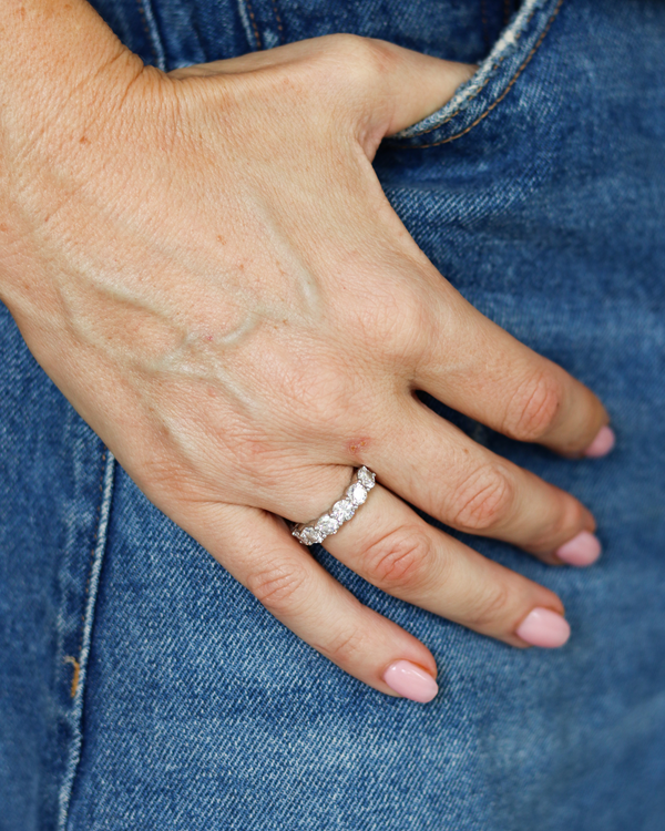 Lab Diamond Seven Stone Eternity Band