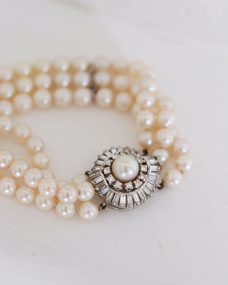 1950’s Pearl and Diamond Bracelet