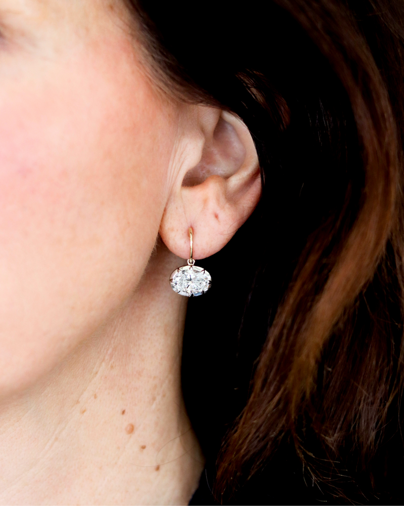 Lab Diamond Oval Stellar Earrings