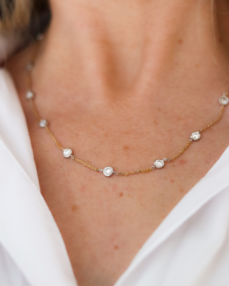 Floating Lab Diamond Necklace