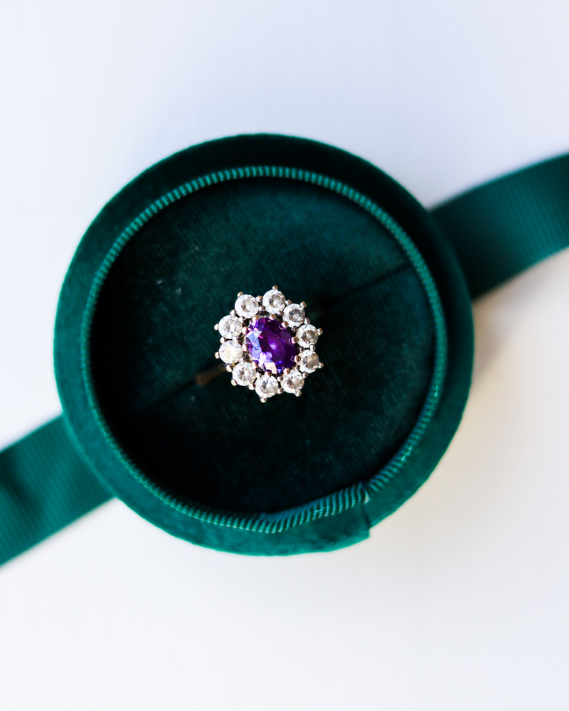 Vintage Amethyst & Diamond Ring