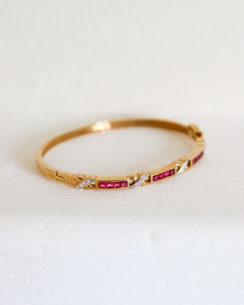 Ruby & Diamond Bangle