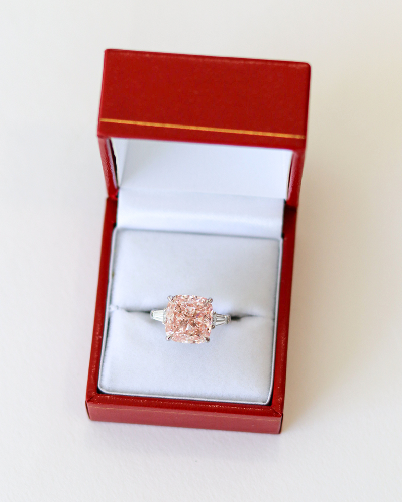 Pink Lab Diamond Ring