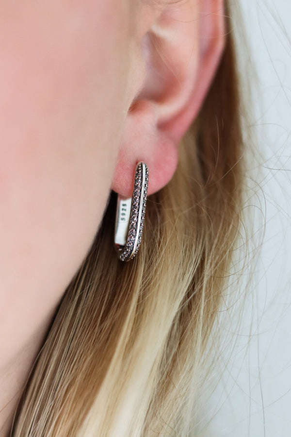 Vela Silver Hoop Earrings