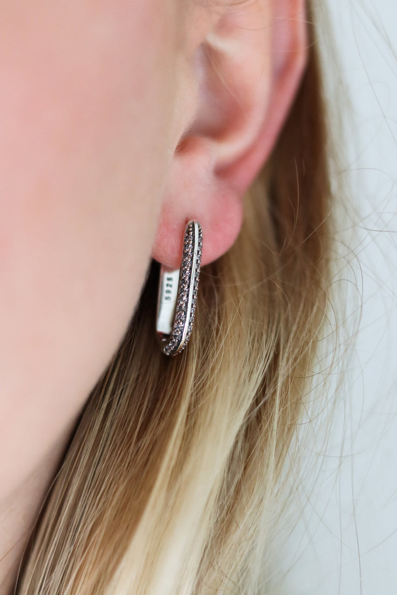 Vela Silver Hoop Earrings