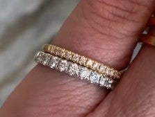 Lab diamond half eternity ring