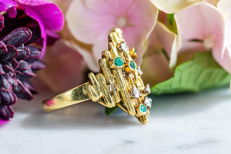 Emerald and Diamond ring